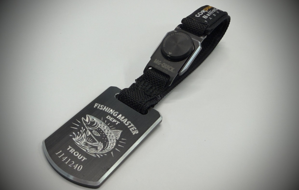 MG-QUICK SYSTEM採用 マシンカット一刀彫りタグ(トラウト)